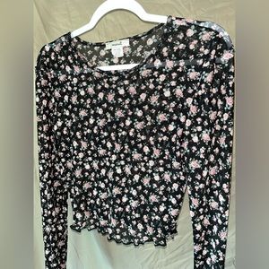 Marci Sheer Floral Long Sleeve